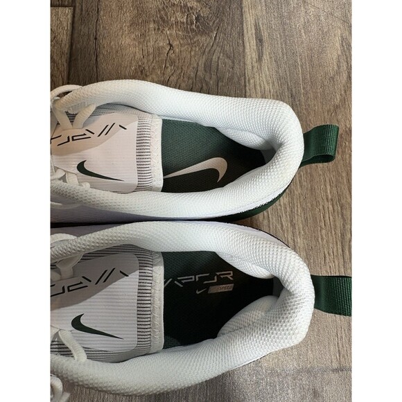 Nike Vapor Edge Speed 360 2 White Green Football Cleats FQ4045-101 Men's Size 13 - Picture 3 of 7